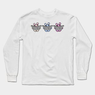 Three Chibis (Newspaper) Long Sleeve T-Shirt